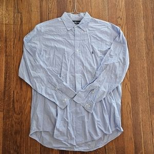 Mens Blue Plaid Ralph Lauren Yarmouth button up shirt 17 -34/35